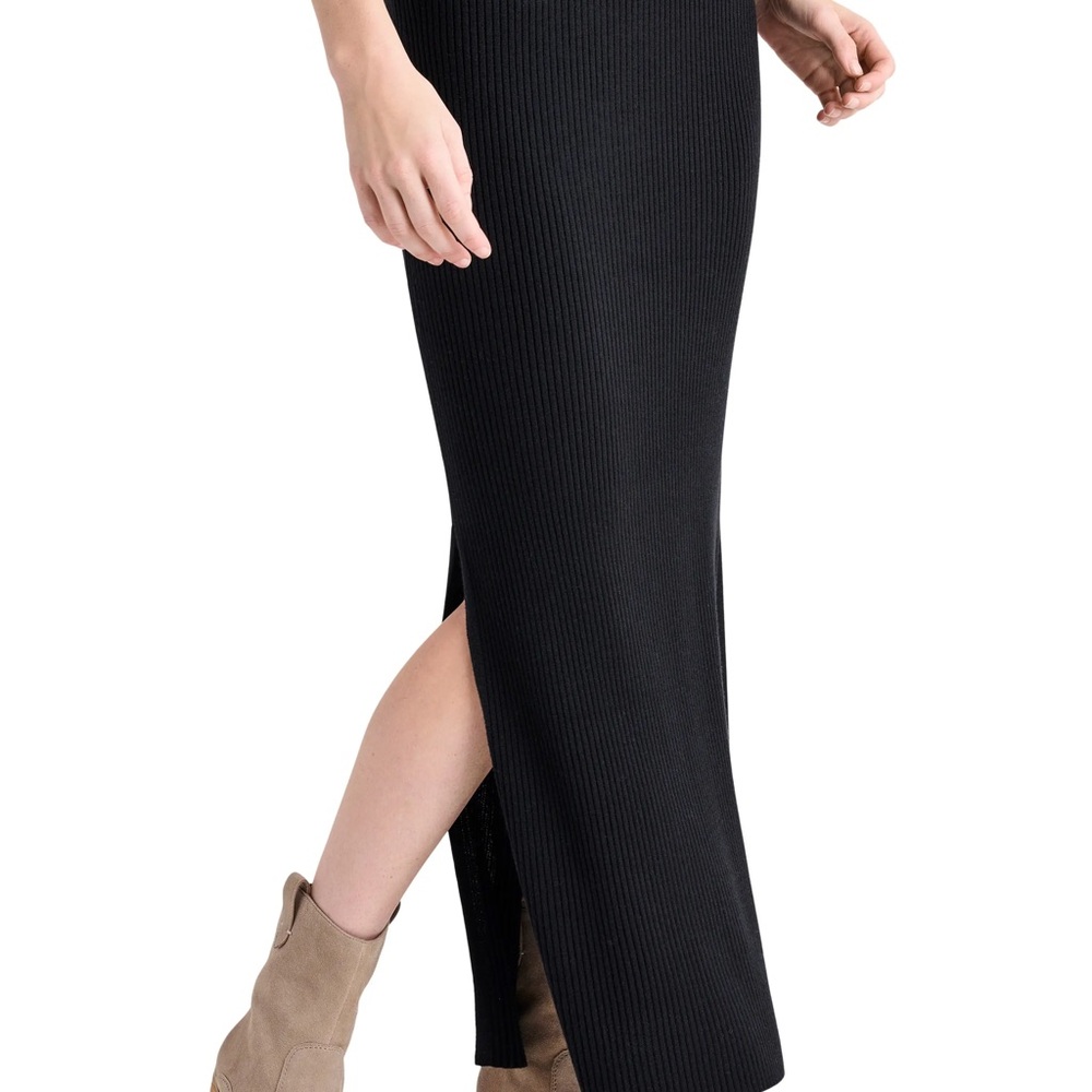 Splendid black ribbed maxi skirt